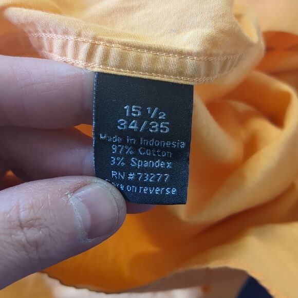 Mens Apt. 9 Casual button Down long Sleeve Size 34 Slim Fit - Picture 6 of 6